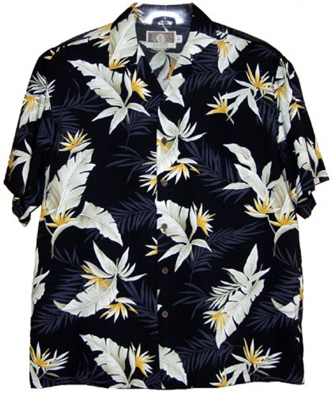 RJC Mens Bird of Paradise Feather Rayon Shirt