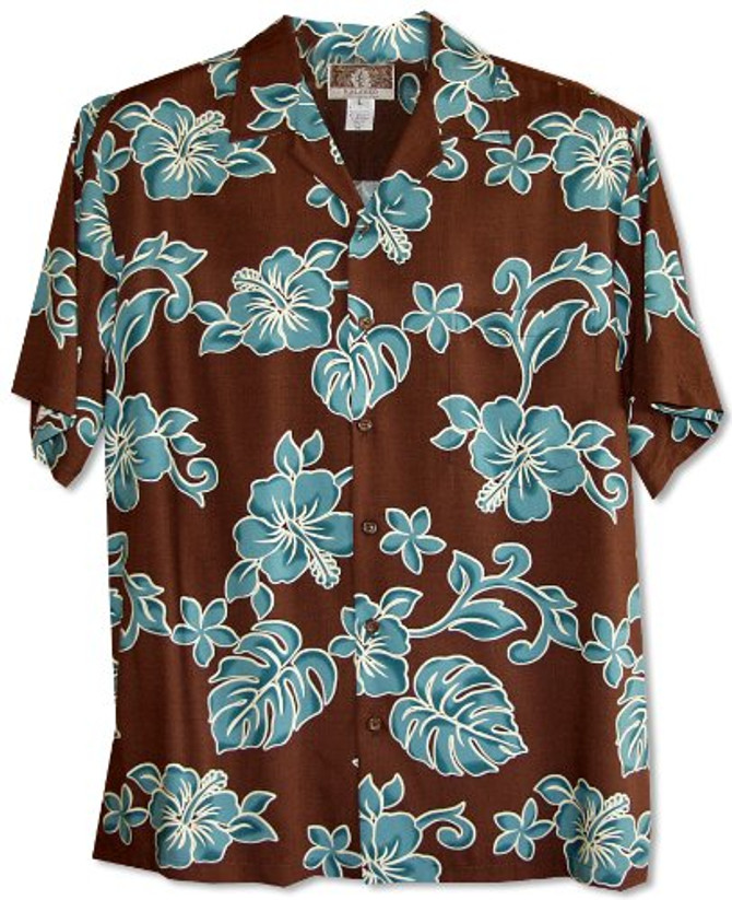 RJC Mens Bold Hibiscus Rayon Shirt