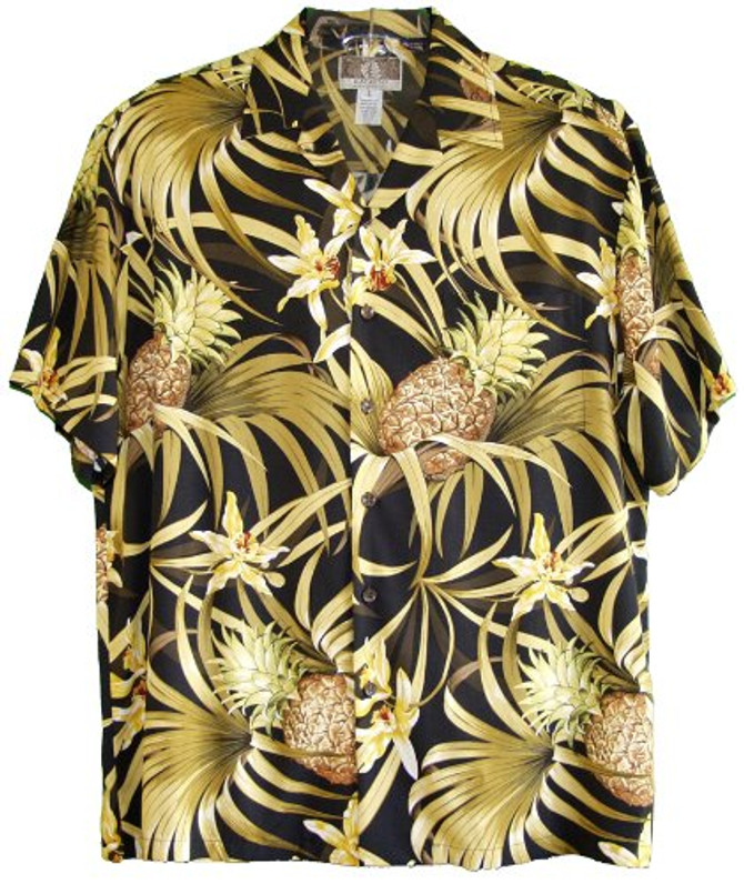 RJC Mens Pineapple Orchid Rayon Shirt