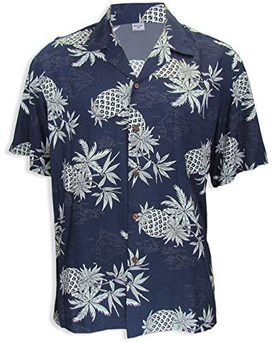 Two Palms Men's Pineapple Map Shirt