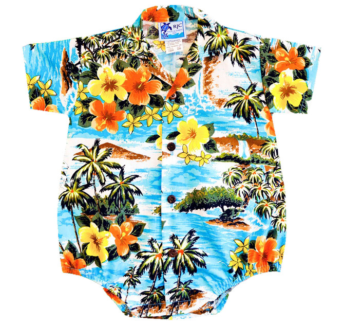 Island Hibiscus RJC Hawaiian Boys Onesie