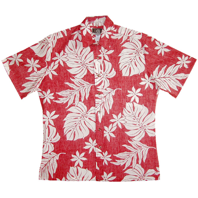 Magnificent Monstera - Reverse Print Hawaiian Cotton Mens Shirt