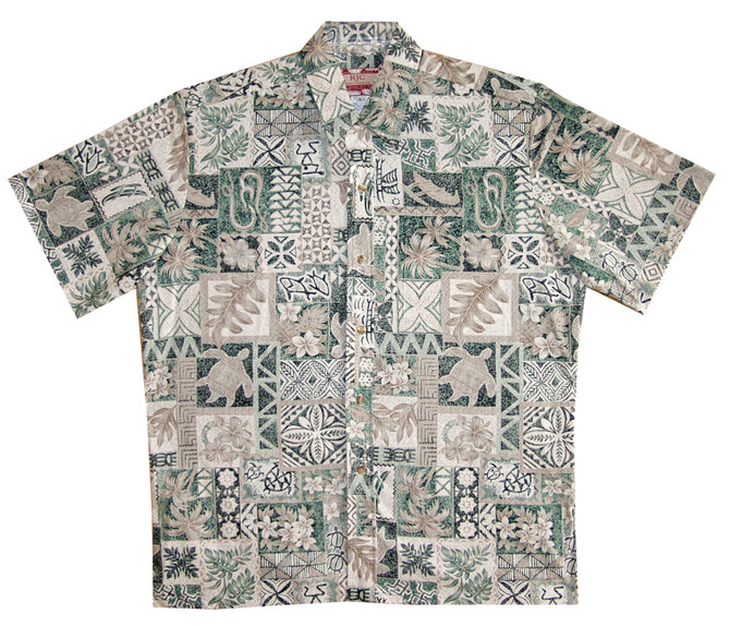 RJC Mens Hawaiian Symbols Reverse Shirt