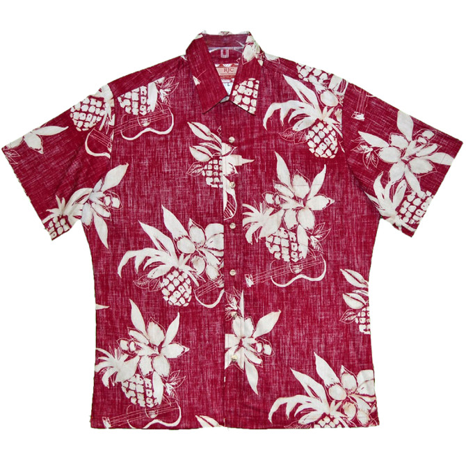 RJC Mens Ukulele Pineapple Reverse Shirt