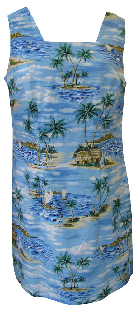 Polynesian Island Women's A-Line Hawaiian Short Tank Dress (Petite Size)