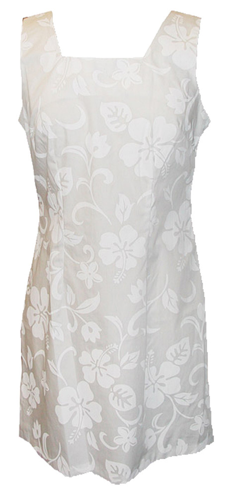 Classic Hibiscus Women's A-Line Hawaiian Short Tank Dress