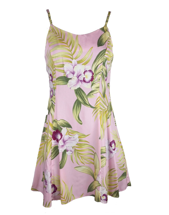 Pacific Orchid Women's Princess Seam Flared Hawaiian Dress (Petite Size)