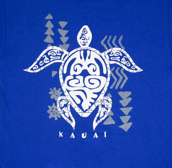 Tribal Turtle Screenprinted Hawaiian T-Shirt