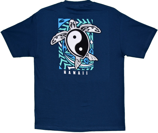 Ying Yang Turtle Screenprinted Hawaiian T-Shirt