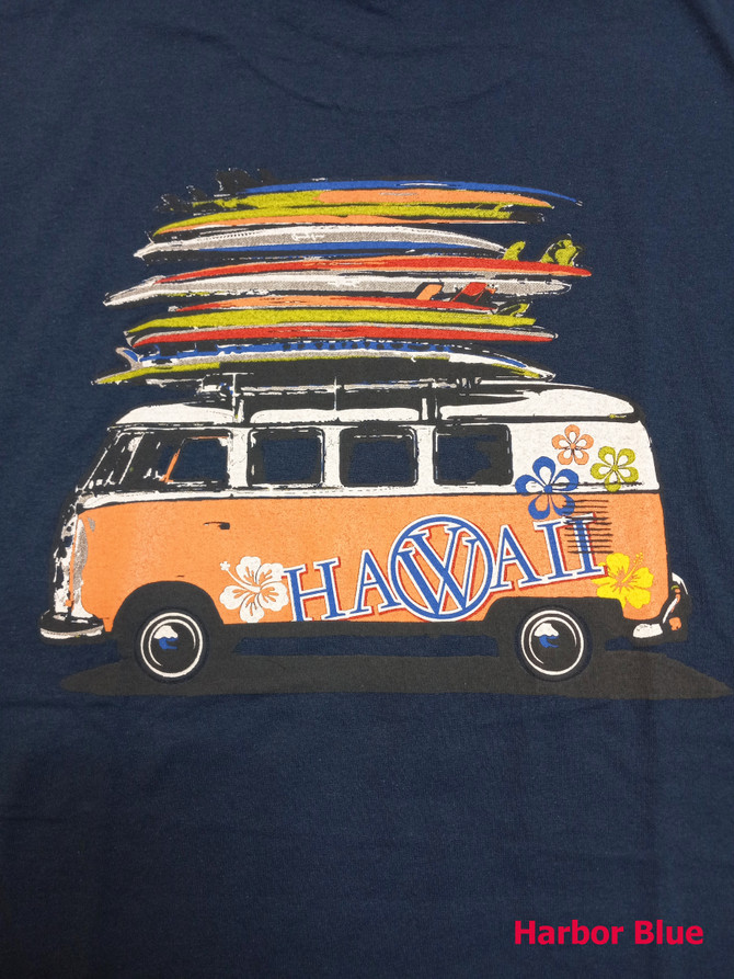 Volkswagen Bus Screenprinted Hawaiian T-Shirt