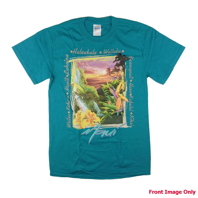 Maui Destinations Screenprinted Hawaiian T-Shirt