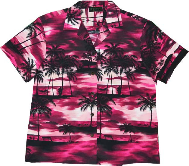 Night Time Surf Women's Hawaiian Camp Shirt