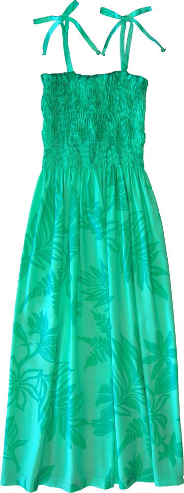Brightest Fern and Vine Women's Hawaiian Smocked Dress