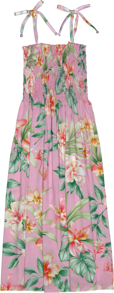 Summer Flourish Women's Hawaiian Smocked Dress
