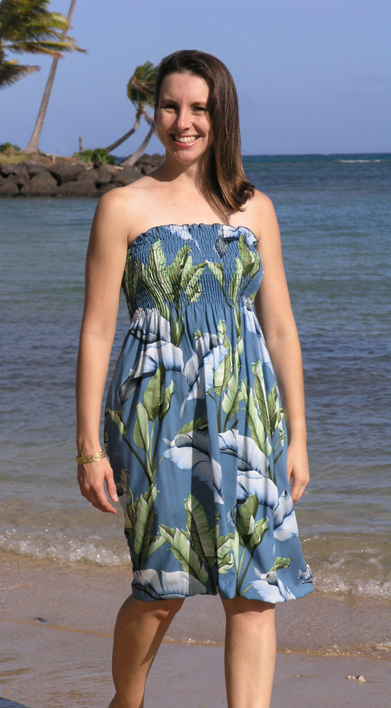 Banana Leaf Women's Hawaiian Smocked Dress