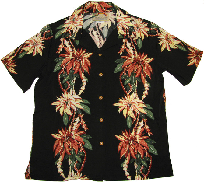 Christmas Poinsettia Women's Hawaiian Camp Shirt