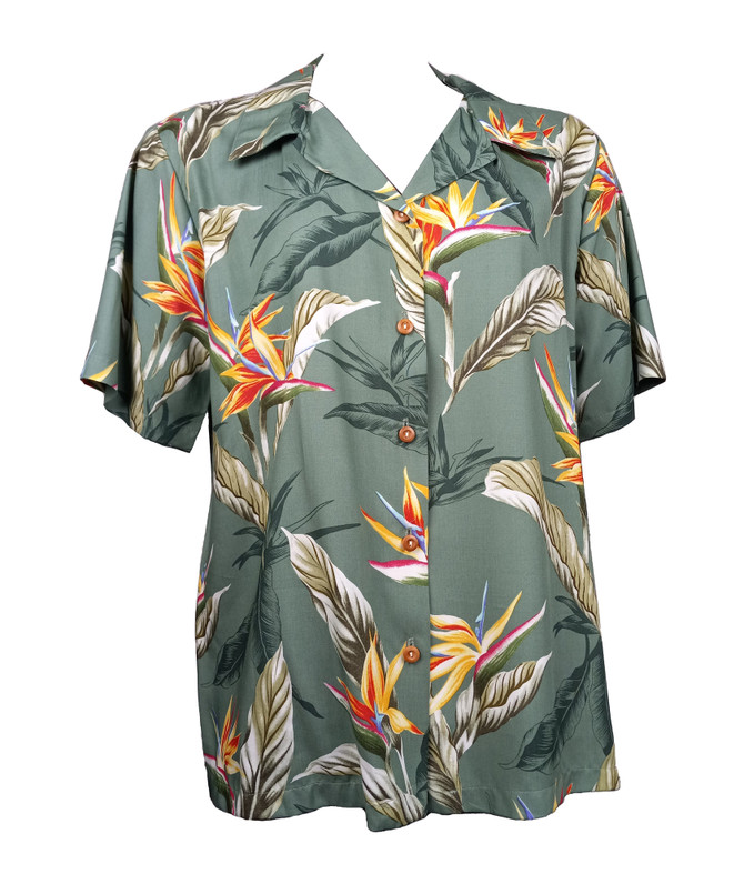 Bird of Paradise #4 Women's Hawaiian Camp Shirt