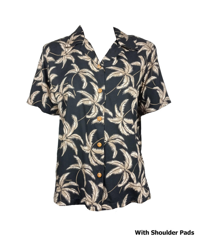 Typhoon Palm Women's Hawaiian Camp Shirt