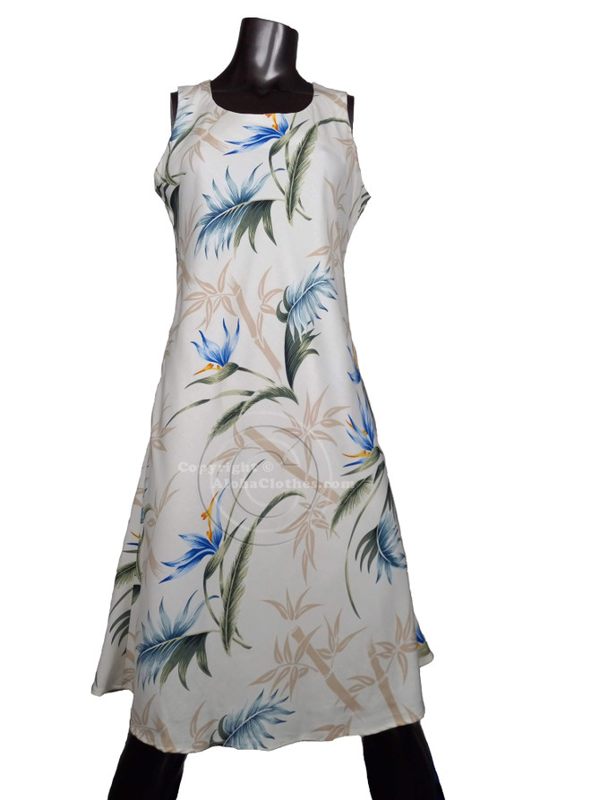 Bamboo Paradise Women's Short Tank Flared Hawaiian Dress