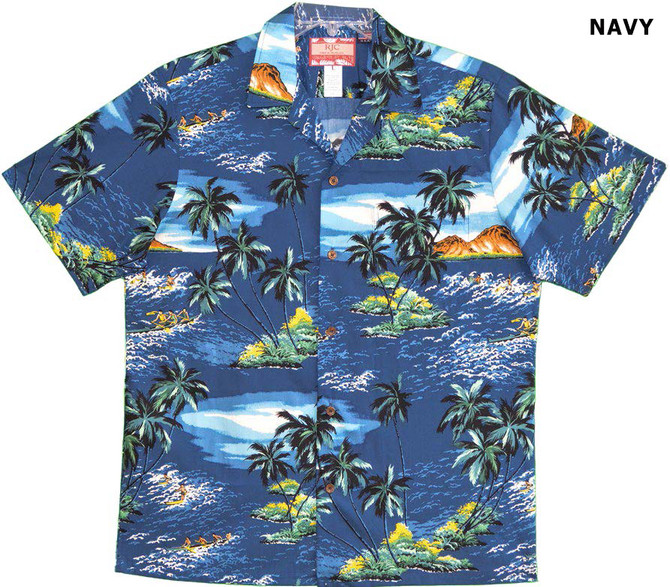 Surfing and Canoeing Men's Hawaiian Shirt