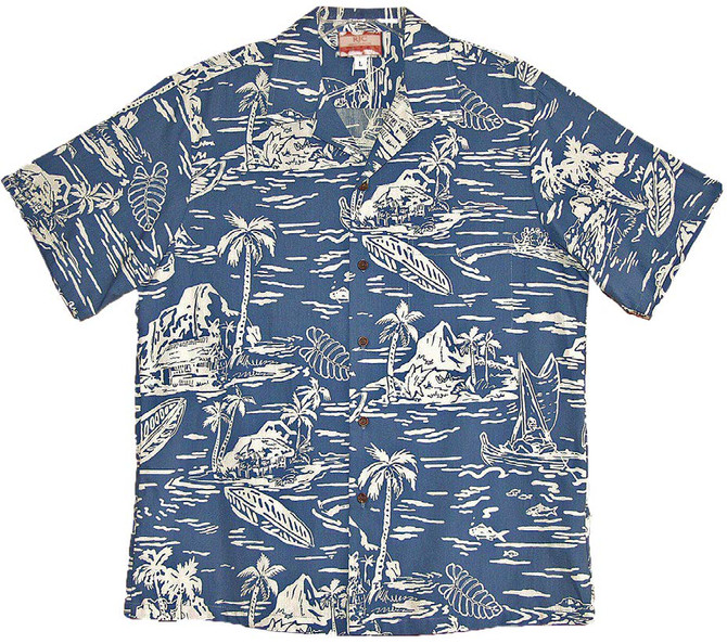 Woodcut Hawaiian Men's Hawaiian Shirt