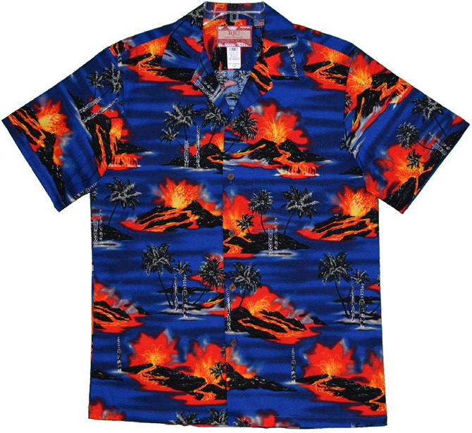 Kilauea Big Island Volcano Men's Hawaiian Shirt
