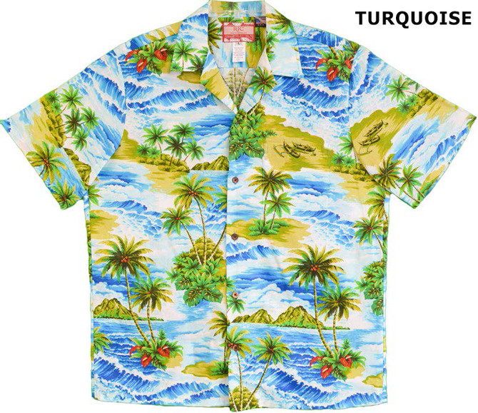 High Waves Coconut Island Men's Hawaiian Shirt
