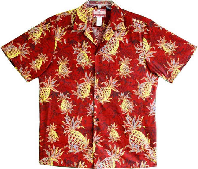 Golden Pineapples Men's Hawaiian Shirt