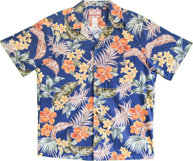 Hibiscus Plumeria Garden Men's Hawaiian Shirt