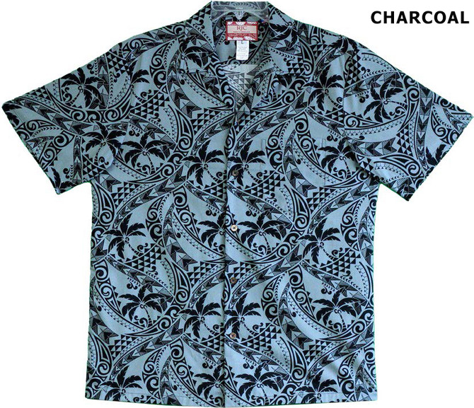 Tribal Coconut Palm Men's Hawaiian Shirt