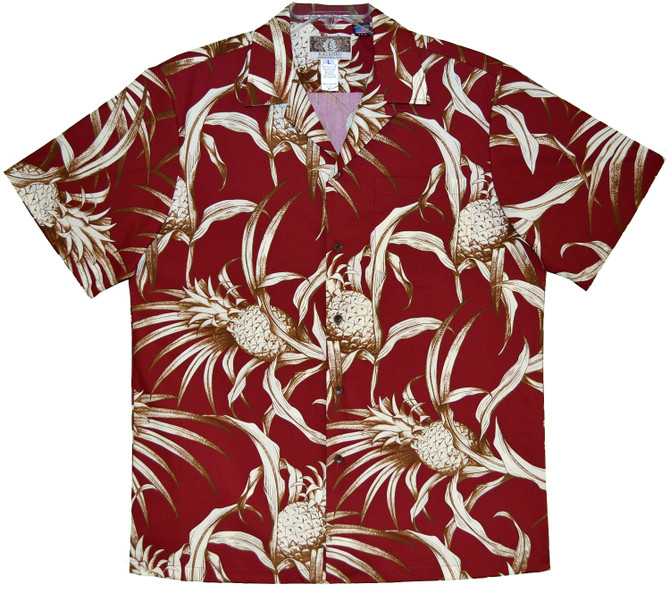 Golden Maui Pineapple Men's Hawaiian Shirt