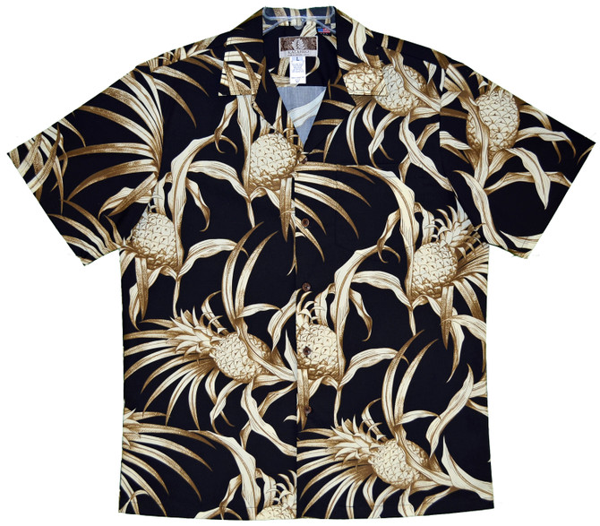 Golden Maui Pineapple Men's Hawaiian Shirt