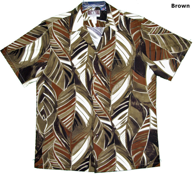 Abstract Watercolor Leaf Men's Hawaiian Shirt
