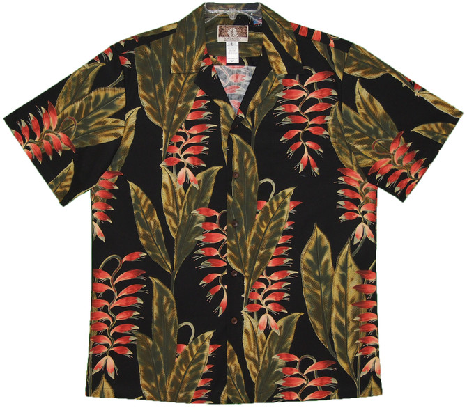 Rainforest Heliconia Men's Hawaiian Shirt