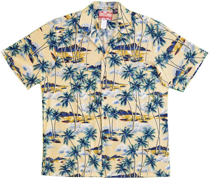 Undulating Island Trees Men's Hawaiian Shirt