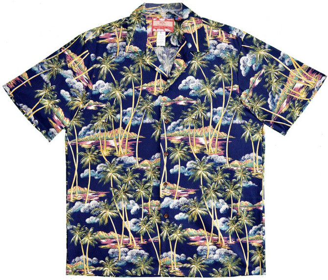 Undulating Island Trees Men's Hawaiian Shirt