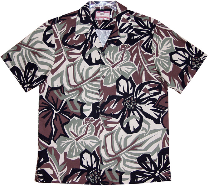 Abstract Hibiscus Men's Hawaiian Shirt