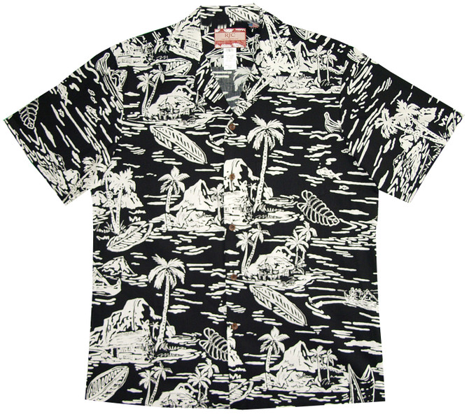 Woodcut Hawaiian II Men's Hawaiian Shirt