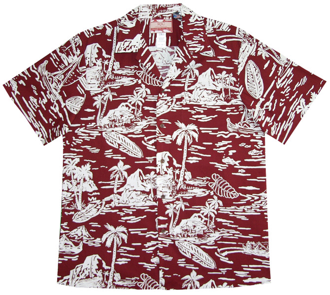 Woodcut Hawaiian II Men's Hawaiian Shirt