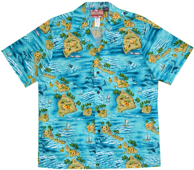 Hawaiian Islands Hopping Men's Hawaiian Shirt