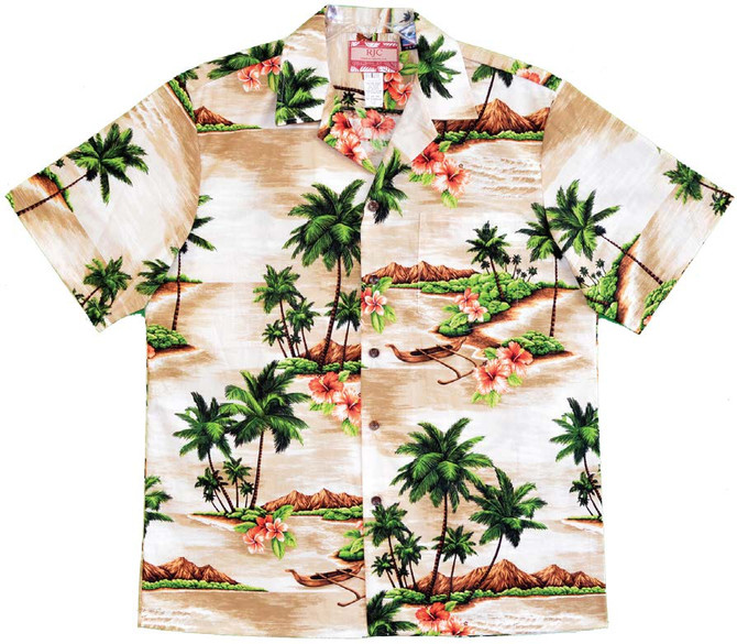 Lost Outrigger Island Men's Hawaiian Shirt