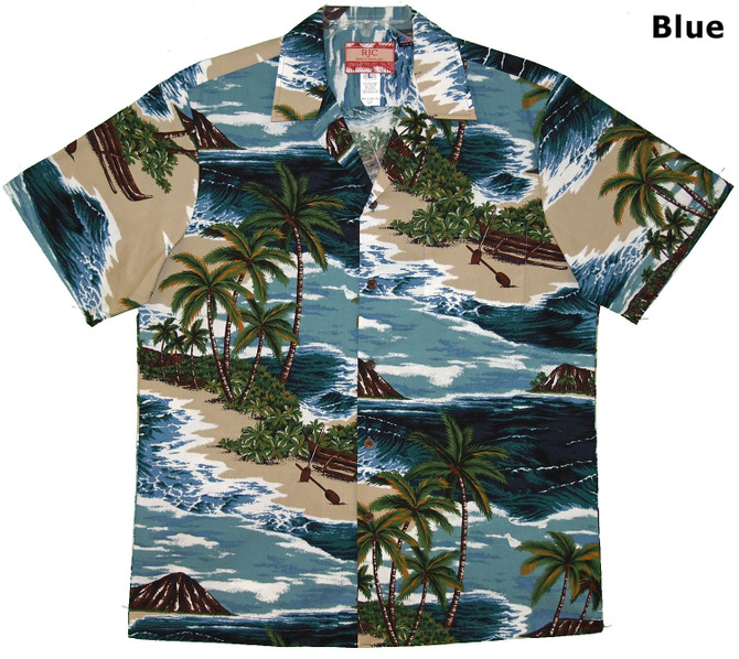 Outrigger Canoe Paddle Men's Hawaiian Shirt