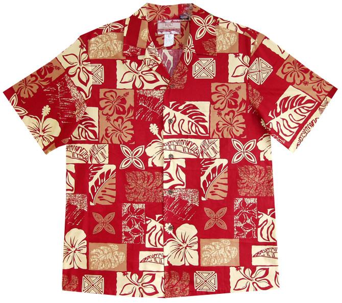 Bold Hawaiian Leaf Men's Hawaiian Shirt