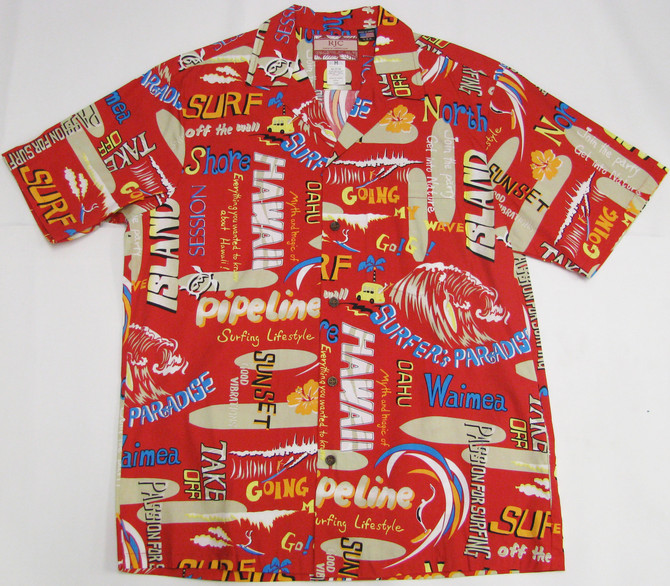 Hawaiian Islands Surf City Men's Hawaiian Shirt