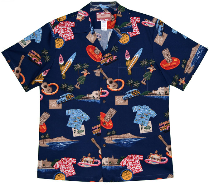 Tahitian Lanai and Papeete Bar Men's Hawaiian Shirt