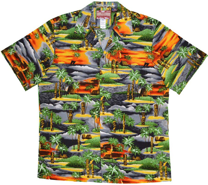 Tiki Kuka Ilimoku Men's Hawaiian Shirt