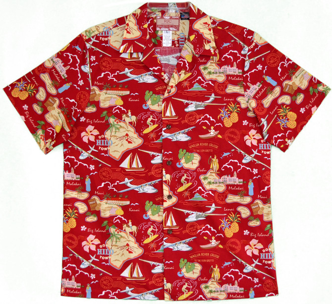 Hawaiian Vacation Islands Men's Hawaiian Shirt