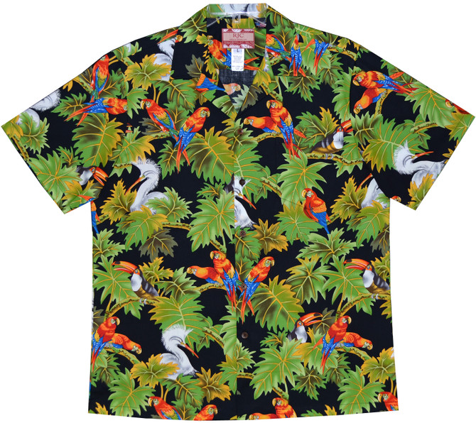 Island Parrots and Toucans Men's Hawaiian Shirt