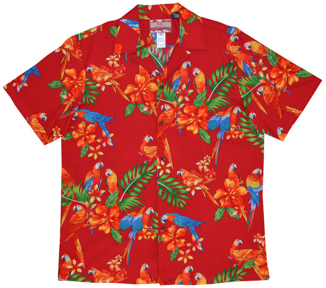 Perched Parrots Men's Hawaiian Shirt