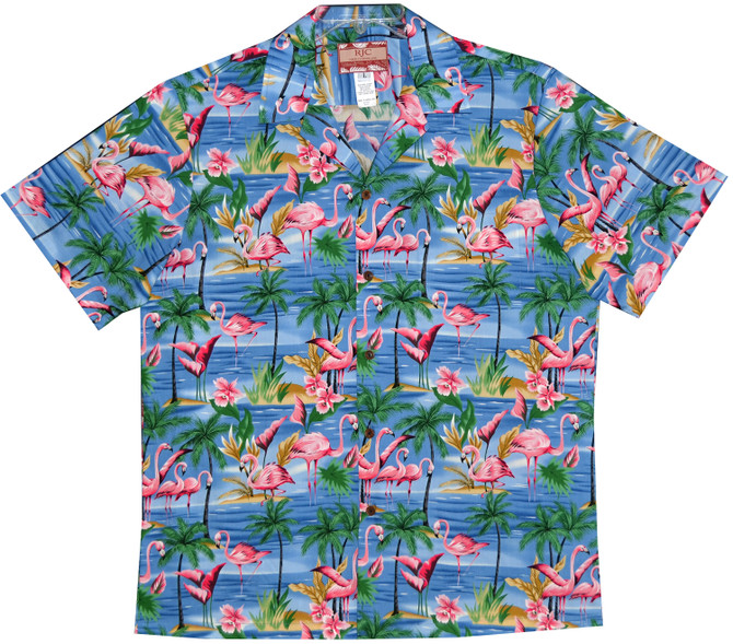 Pink Flamingo Orchid Men's Hawaiian Shirt